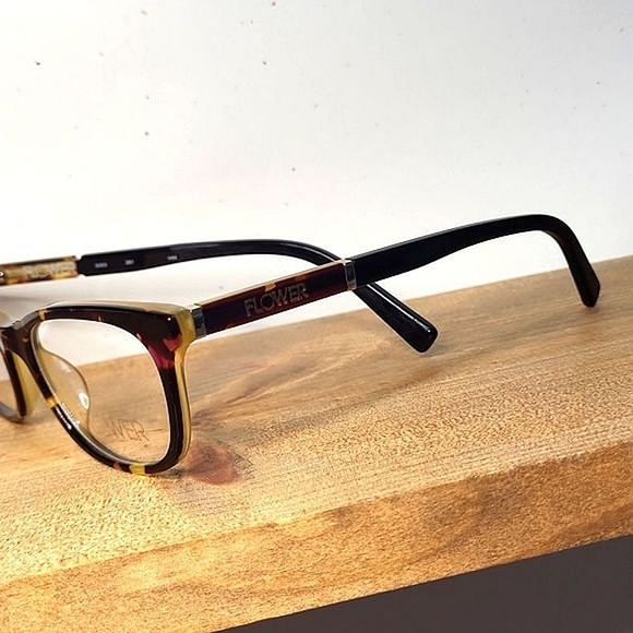 NEW Rx'able Eyeglass Frame, FLOWER, glasses brown barrymoore, women 50-19-140 - Picture 4 of 6